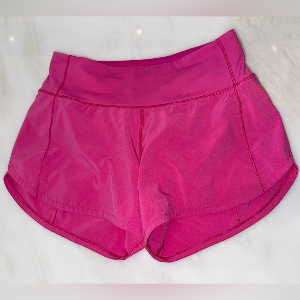 Lululemon Speed Up Mid-Rise Lined Short 4” Sonic Pink